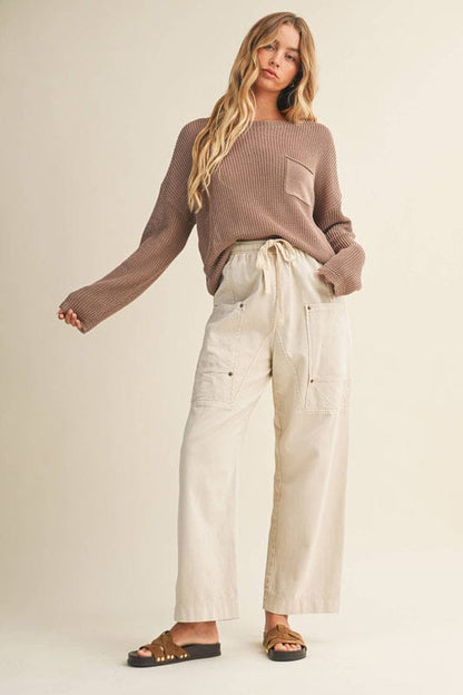 Wide Leg Cotton Pants
