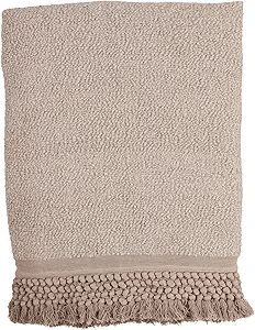 Taupe Tassel Throw Blanket