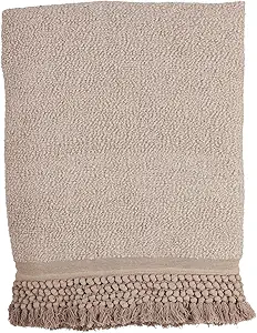 Taupe Tassel Throw Blanket