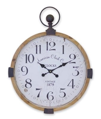 Wood Framed Wall Clock