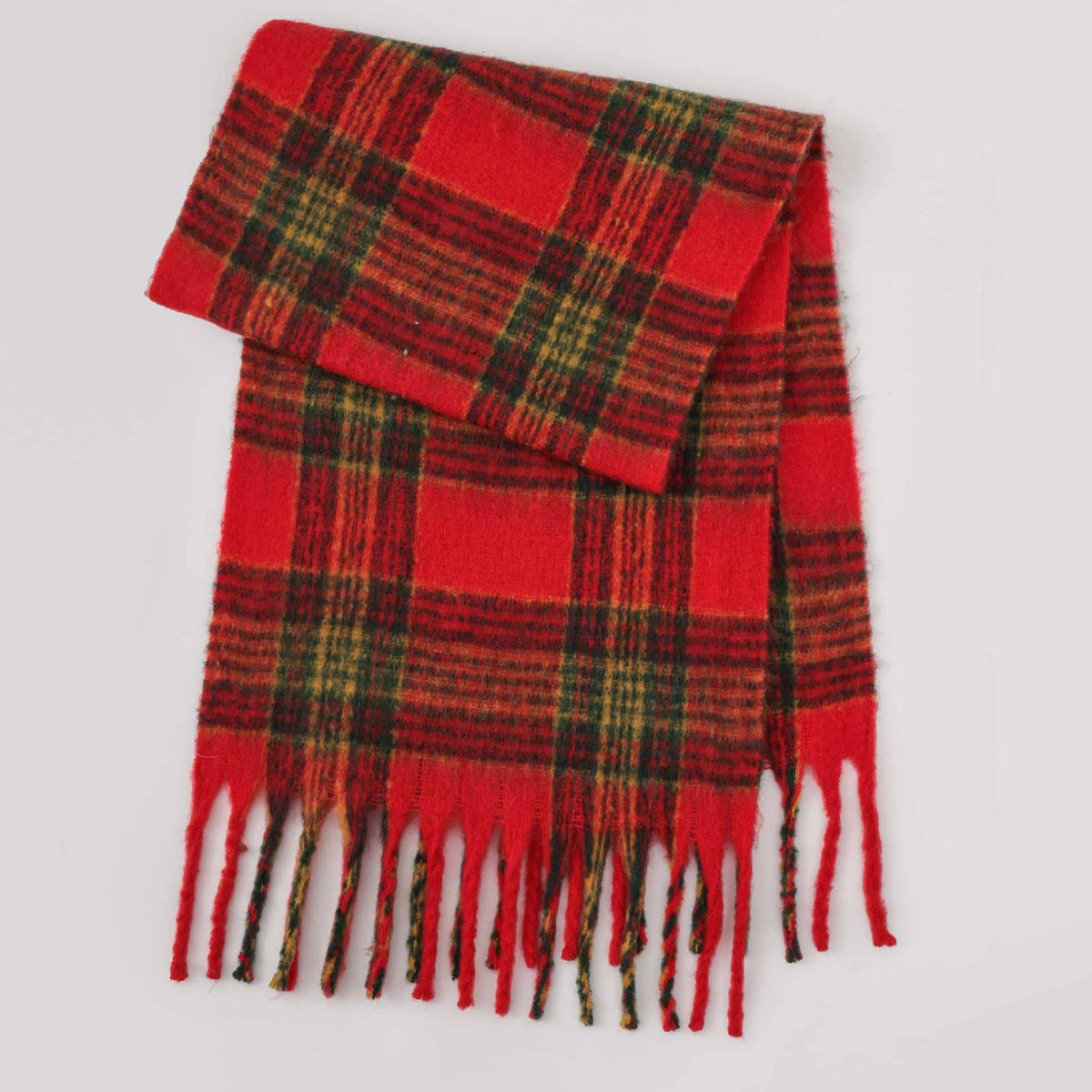 Trendy Plaid Thicken Warm Tassel Knit Scarf MK2BLW6W6NSW75