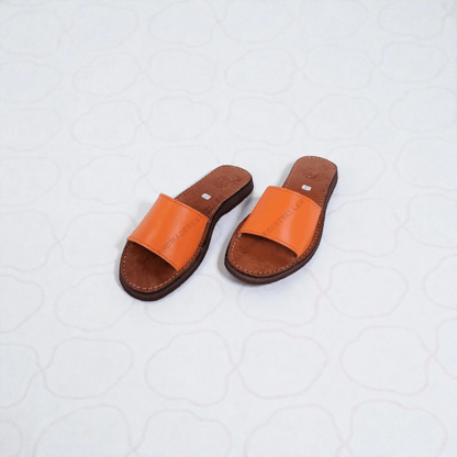 Handmade Moroccan Leather Slide Sandals