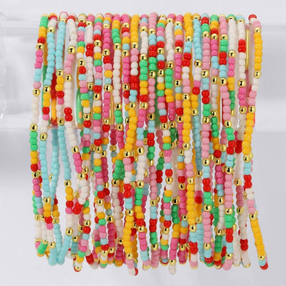 Assorted 2mm Stretch Seed Bead Bracelets