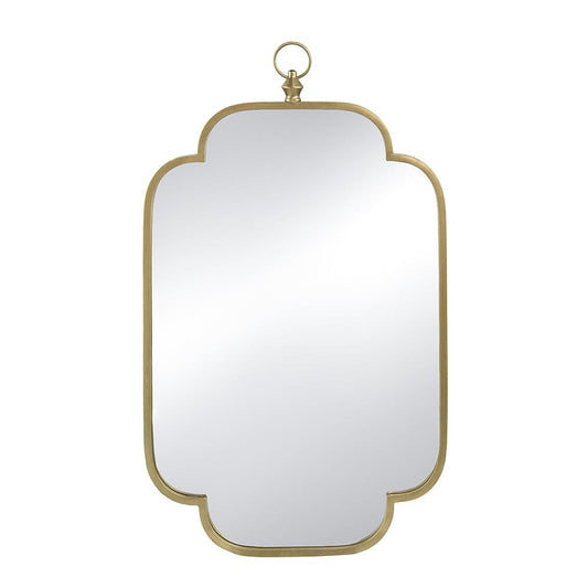 Champagne Gold Decorative Wall Mirror with Notched Edges