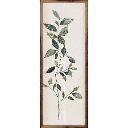 Distressed Leaf Two Wooden Art Print
