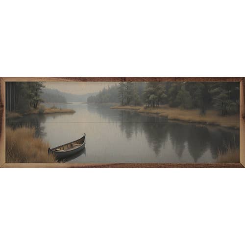 Canoe On The Lake Edge