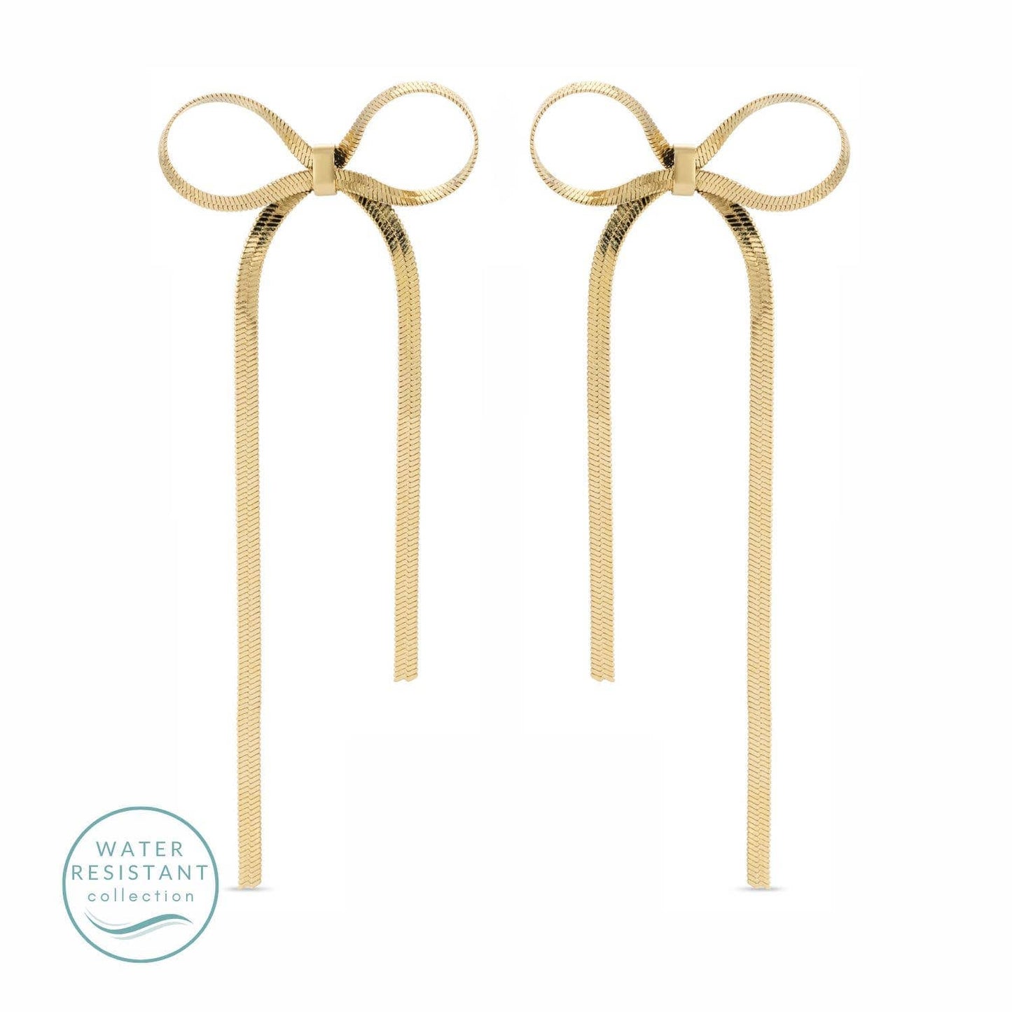 Flowy Long Bow Earrings