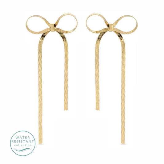 Flowy Long Bow Earrings