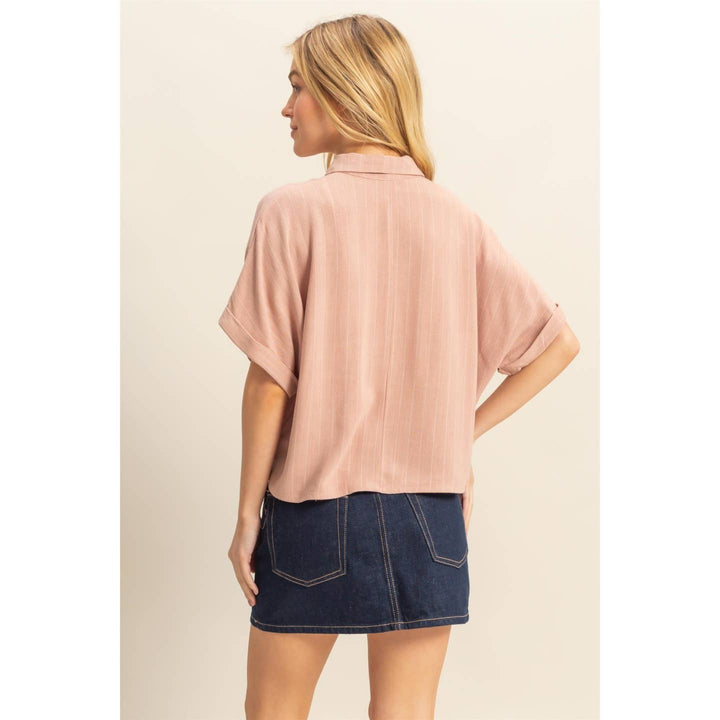 Linen Striped Button Down Shirt