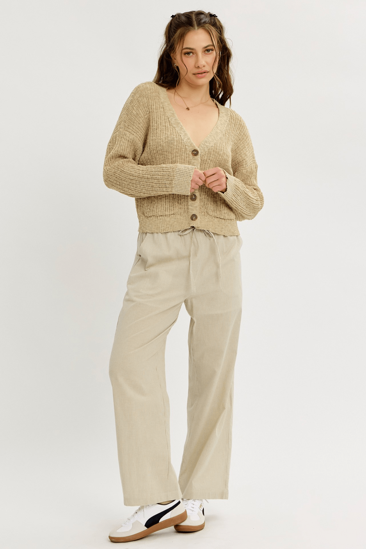 Effortlessly Cool Slouchy Sweater Cardigan With Pockets