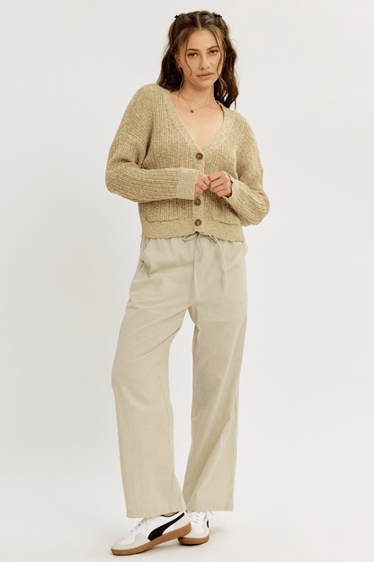 Effortlessly Cool Slouchy Sweater Cardigan With Pockets