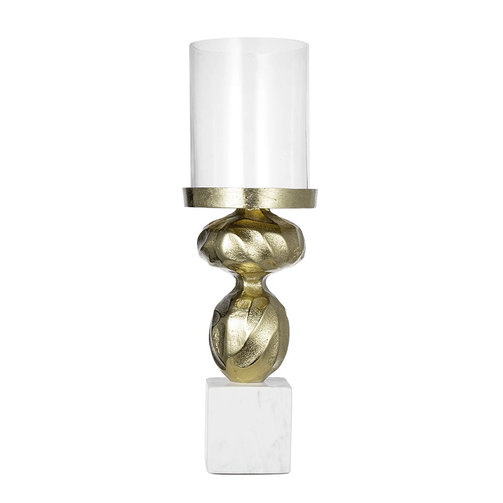 D4.5x14" Gold and White Diamond Stem Hurricane