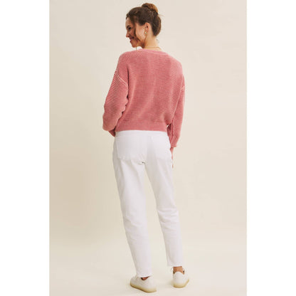 Mineral-Washed Knit Cardigan