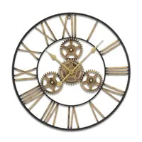 Wall Clock 23.75”D Iron