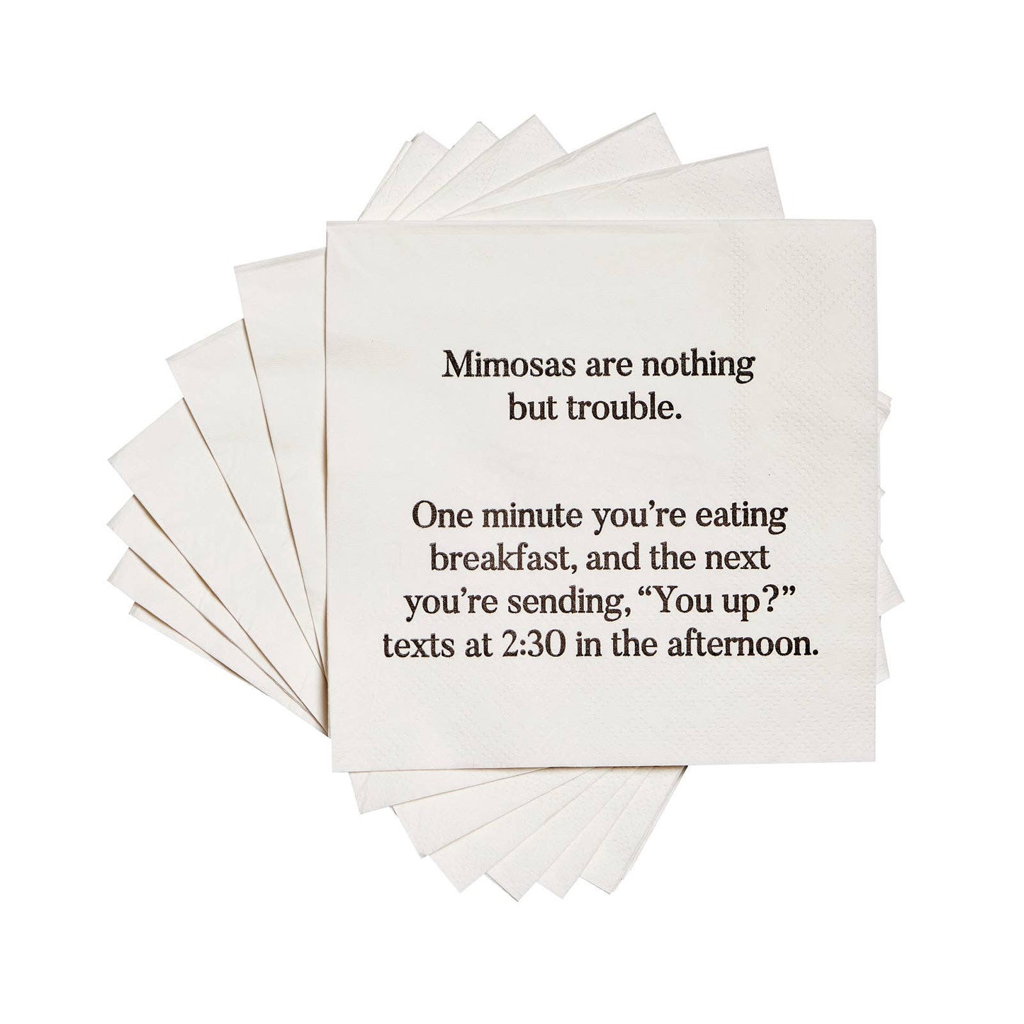 Mimosas are nothing but trouble funny Cocktail Napkins