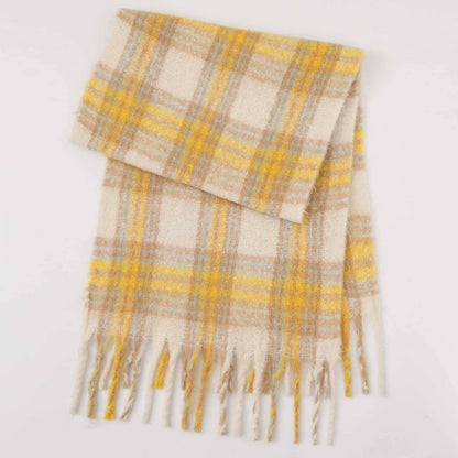 Trendy Plaid Thicken Warm Tassel Knit Scarf MK2BLW6W6NSW75