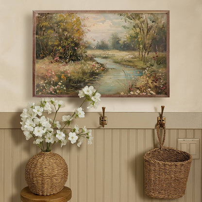 Spring Stream Wooden Art Print