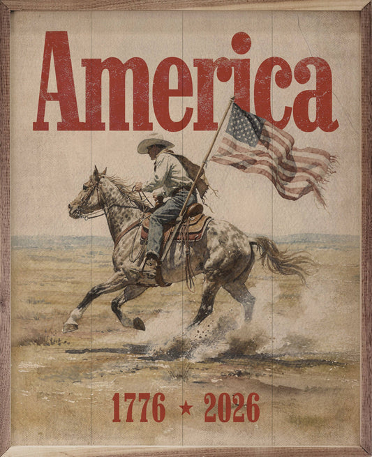 Heritage Cowboy Americana Art Print