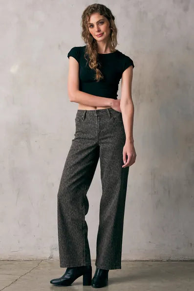 Cheetah Print Dad Jeans