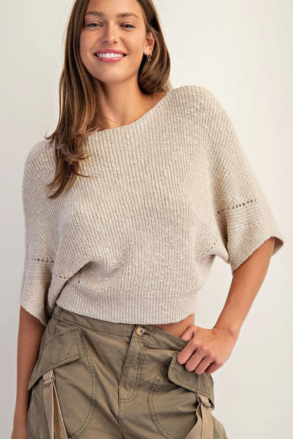 Textured Knit Sweater