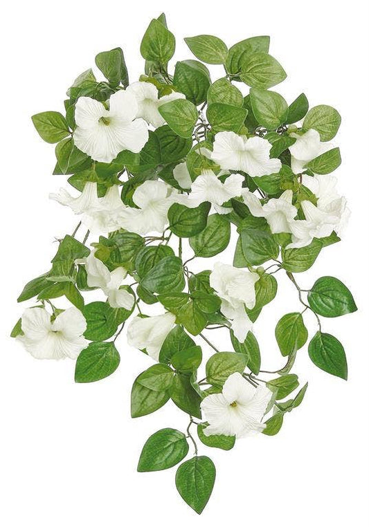 18" White Petunia Bush/Vine