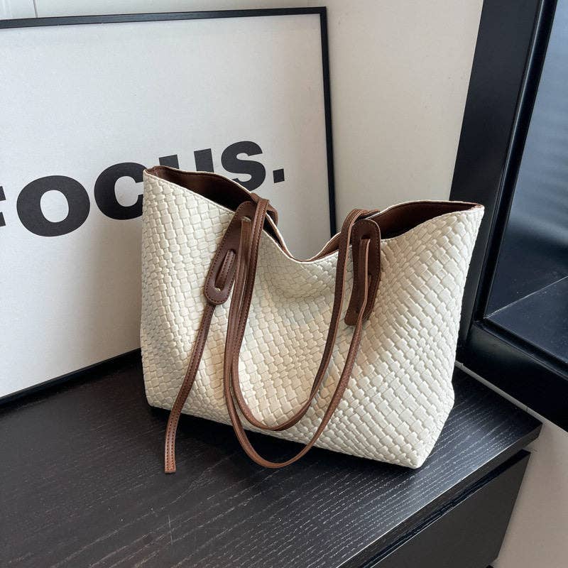Retro Woven Tote Bag