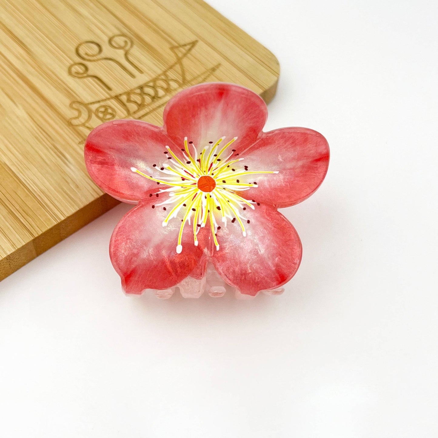 Sweet Plum Blossom Hair Claw Clip, Vacation Hair Clip