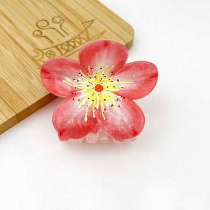 Sweet Plum Blossom Hair Claw Clip, Vacation Hair Clip