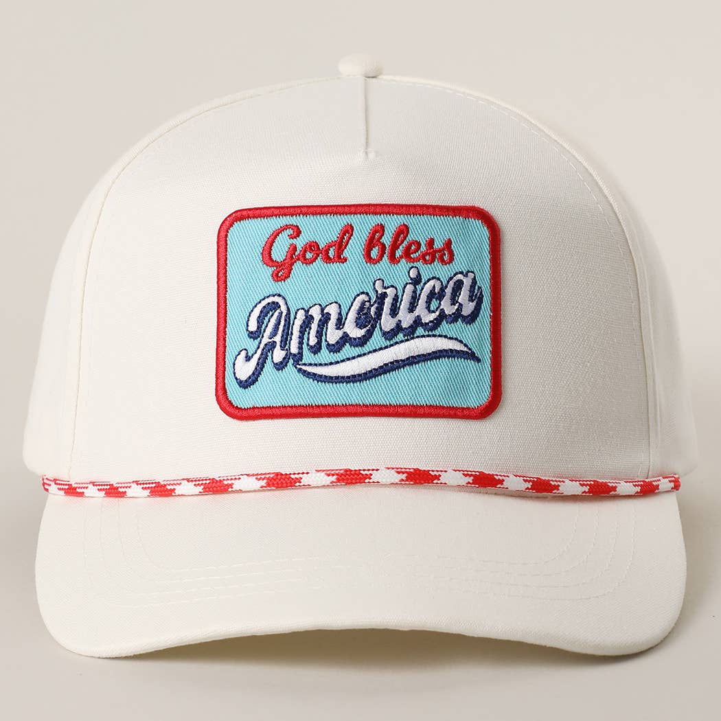 **Pre-Order** God Bless America Embroidered Patch Trucker Hat