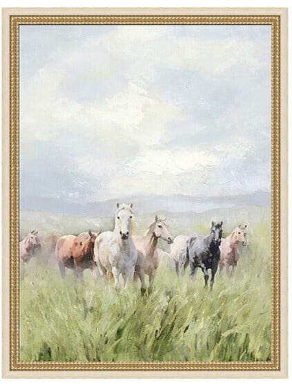23.5x31.5" Multicolored Canvas Prints with Coordinated Horse Motifs