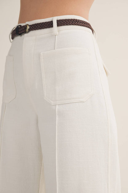 High-Waist Seamed Wide-Leg Trouser