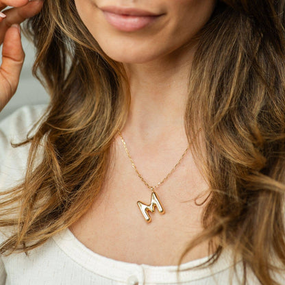 Large Balloon Initial Pendant