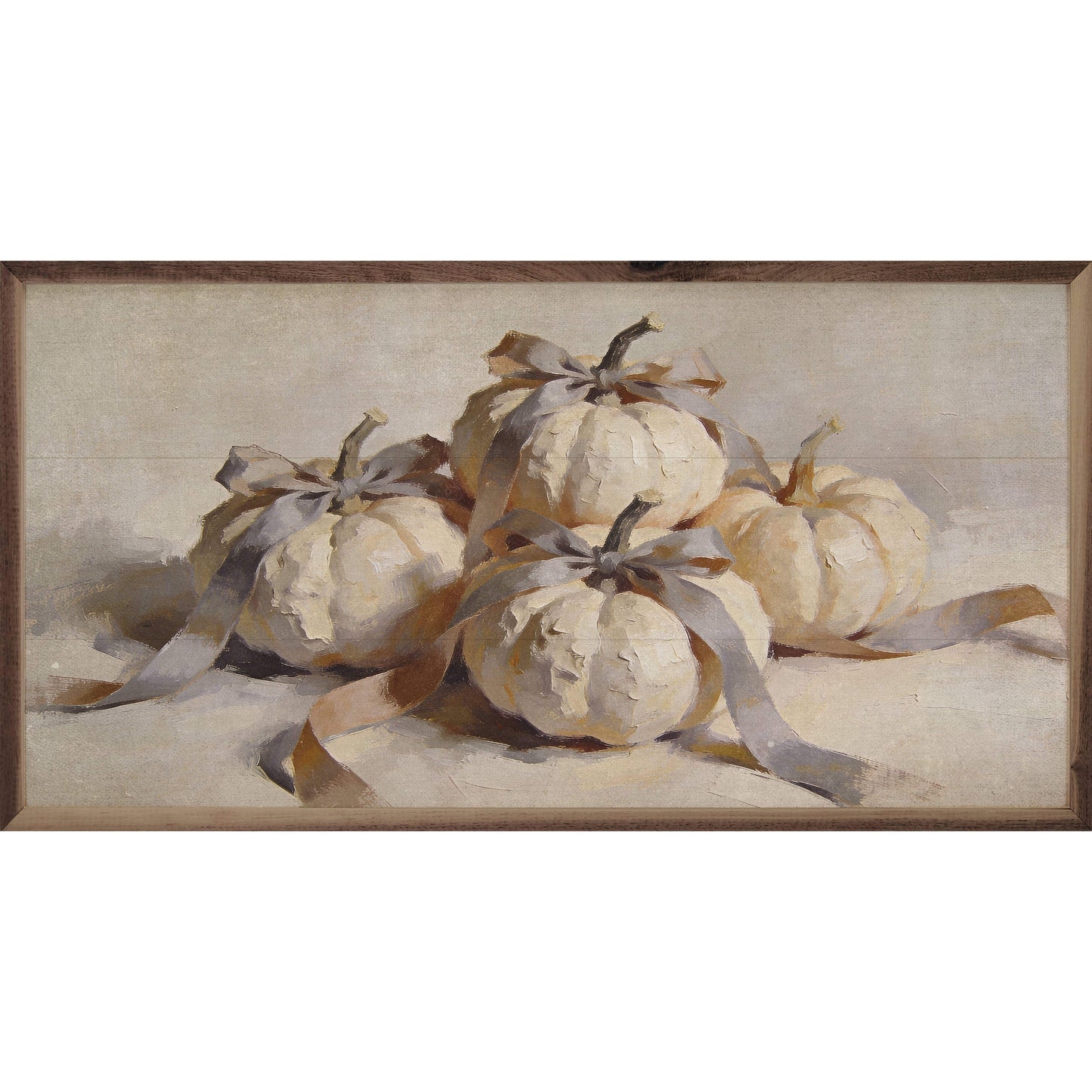 White Pumpkins With Bows