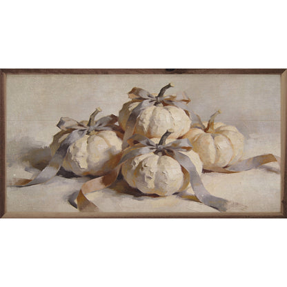 White Pumpkins With Bows