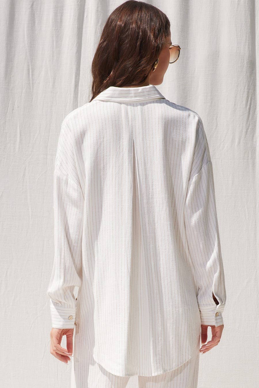 Stripe Linen Shirt Top