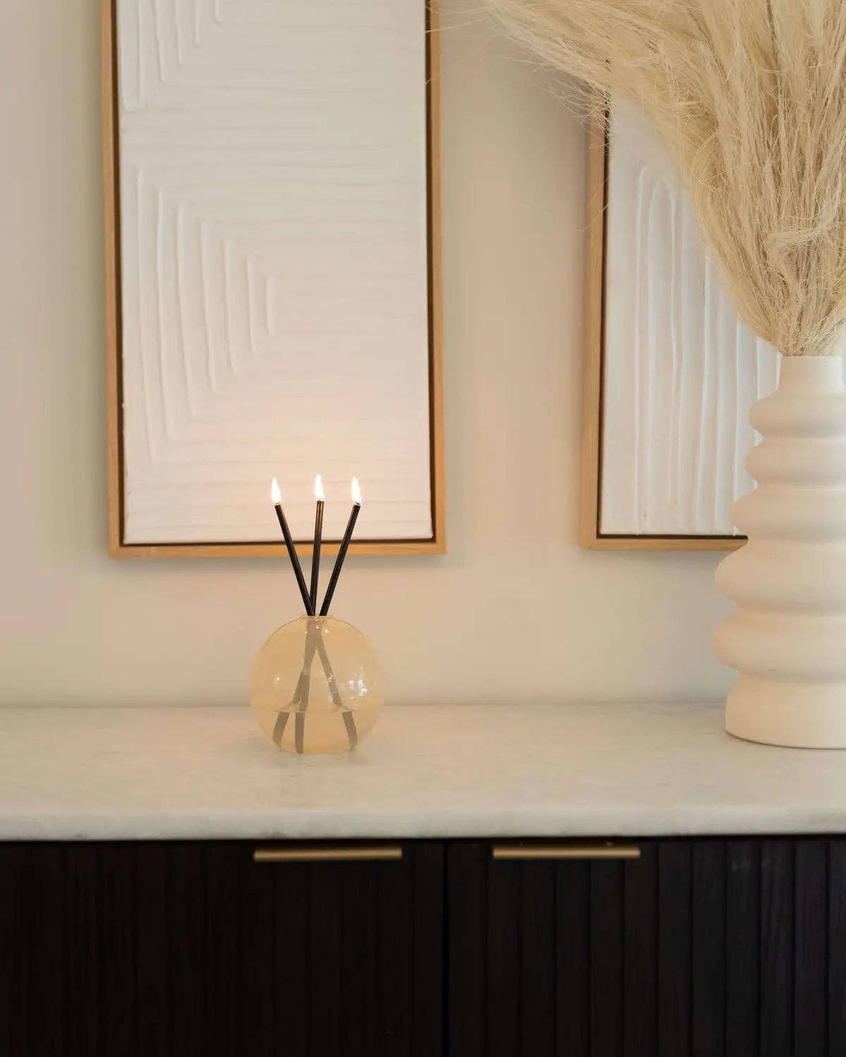 Neva Vase, Pampas - Oil Candle