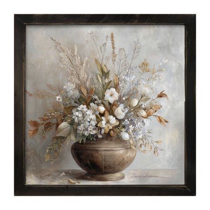 Copper Vase with Floral Bouquet