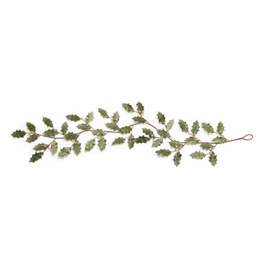 Holly Leaf Garland 5.5'L Polyester