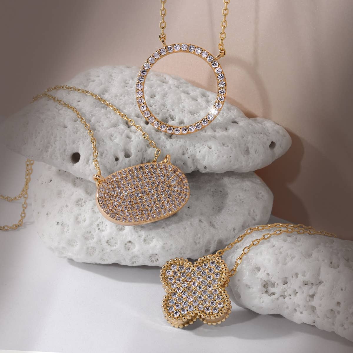 Open Pave Circle Pendant