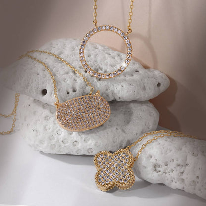 Open Pave Circle Pendant