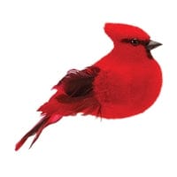 Cardinal Clip 8"L x 4.25" Foam and Feathers