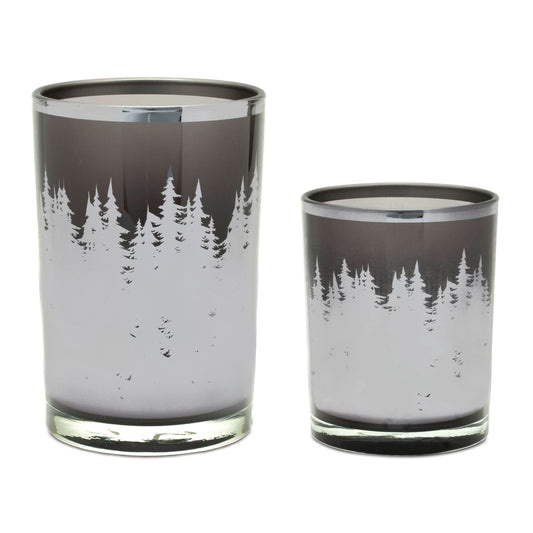 Smokey Tree Silhouette Candle Holder