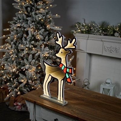 Deer w/Scarf Ekkolight 23.5”H Acrylic UL Plug