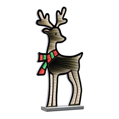 Deer w/Scarf Ekkolight 23.5”H Acrylic UL Plug