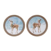 Deer Frame (2 Asst) 11.5”D MDF/Paper