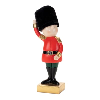 Melrose decorative resin British royal guard soldier figurine in red uniform