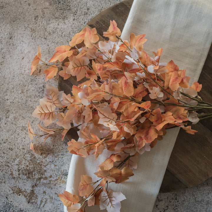 35" APRICOT MAPLE LEAVES BUSH