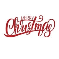 Reg Metal "Merry Christmas" Sign