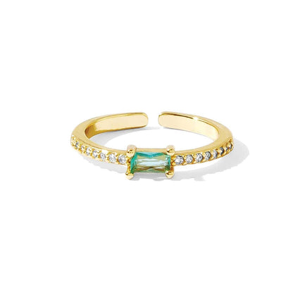 Just A Touch Of Color Pavé Adjustable Ring