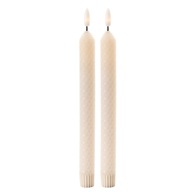 FIA Wick Taper Candle CR 9.5“H Set of 2 Honeycomb